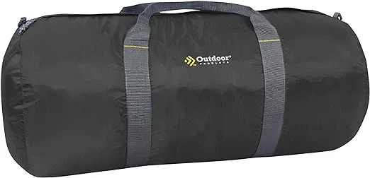 Outdoor Products Deluxe Duffel (Black, 12 in X 24 in)