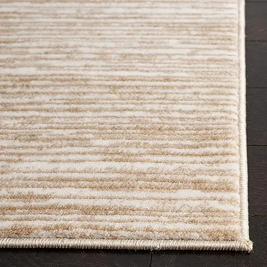 SAFAVIEH Vision Collection Runner Rug - 2'2" x 10', Creme, Modern Ombre Tonal Chic Design, Non-Shedding & Easy Care, Ideal for High Traffic Areas in Living Room, Bedroom (VSN606F)