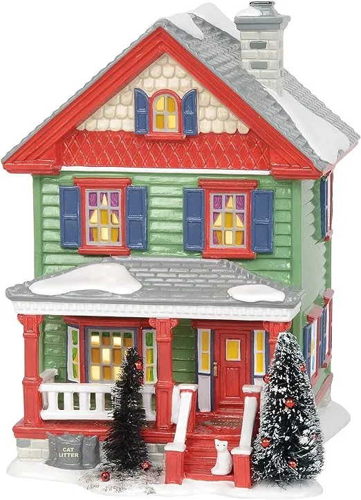 Department 56 Original Snow Village National Lampoon's Christmas Vacation Aunt Bethany's House Lit Building, 8.07 Inch, Multicolor