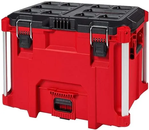 For Milwaukee 48-22-8429 PACKOUT XL Heavy Duty Tool Box w/Organizer Tray (D x W x H) 15.5 in x 21.8 in x 16.9 H