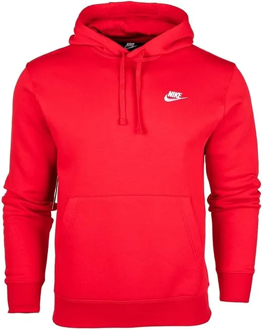 Nike Sportswear Club Fleece Pullover Hoodie (BV2654-657, University Red/University Red/White)