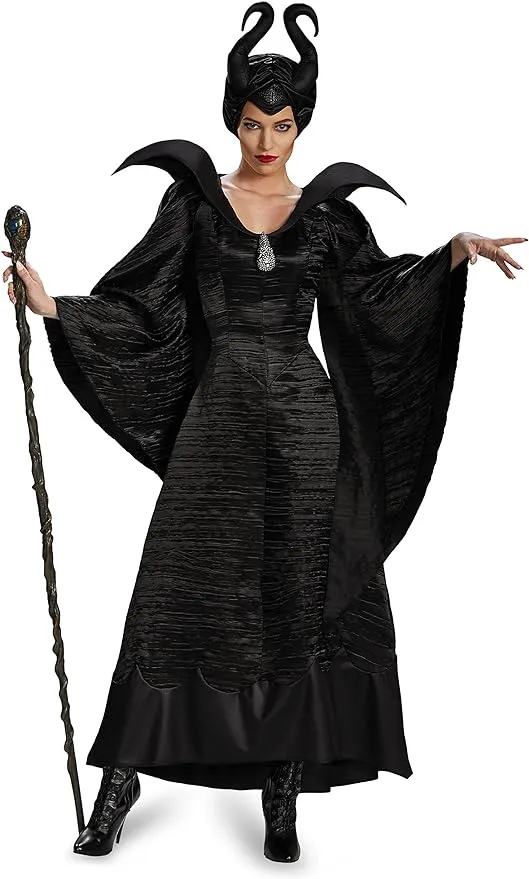 Disguise Adult Deluxe Maleficent Christening Black Gown Costume