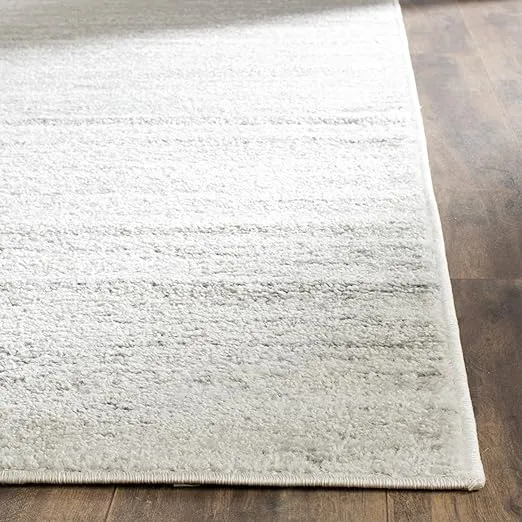 SAFAVIEH Adirondack Collection Runner Rug - 2'6" x 14', Ivory & Silver, Modern Ombre Design, Non-Shedding & Easy Care, Ideal for High Traffic Areas in Living Room, Bedroom (ADR113B)