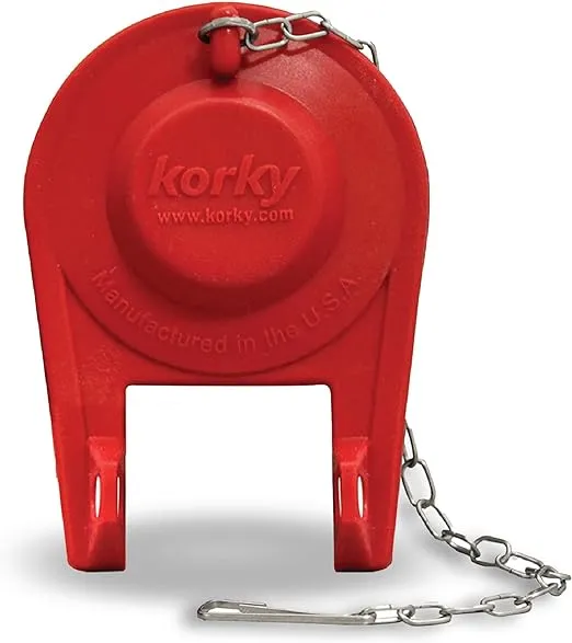 Korky 100BP Ultra High Performance Flapper Fits Most Toilets - Long Lasting Rubber - Easy to Install - Made in USA, Small, Red,1 Pack