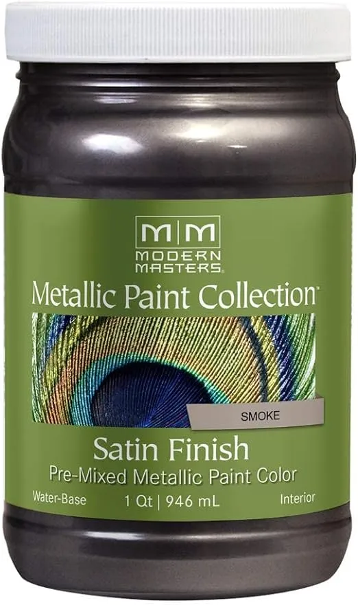 qt Modern Masters ME243 Smoke Metallic Paint Collection, Satin Water-Based Decorative Metallic Paint