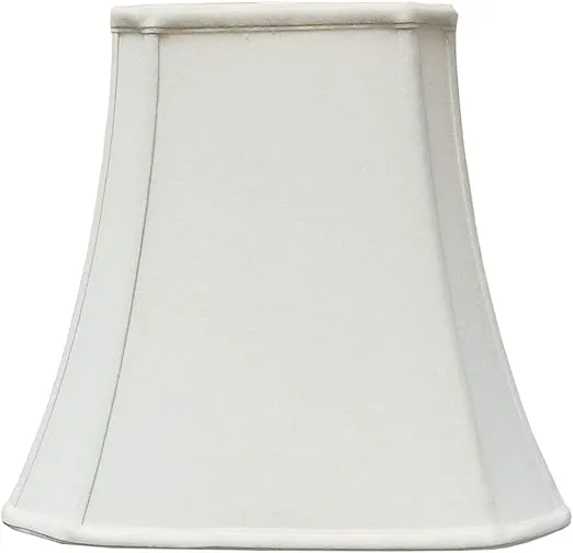 Royal Designs Rectangle Cut Corner Lamp Shade - White - (5 x 6.5) x (8 x 12) x 10