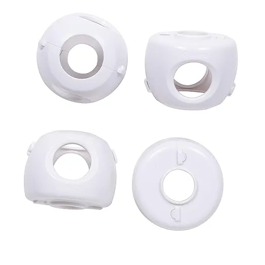 Safety 1st Parent Grip Door Knob Covers, White, One Size,4 Count (Pack of 1) (HS3260600)