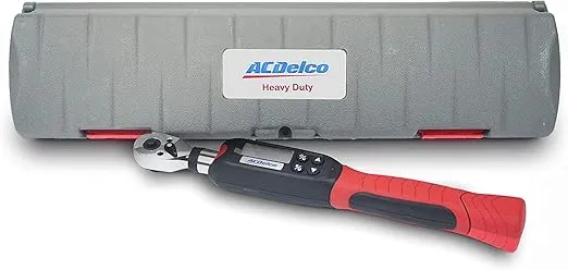 ACDelco ARM601-3 3/8” (3.7 to 37 ft-lbs.) Digital Torque Wrench with Buzzer and LED Flash Notification – ISO 6789 Standards with Certificate of Calibration