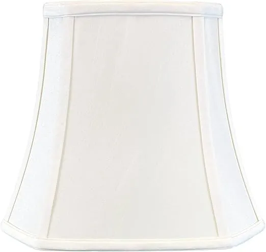 Royal Designs, Inc BSO-705-10WH Square Cut Corner Bell Lamp Shade, BSO-705, White, 10 inch