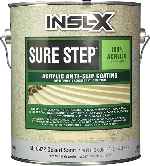 SU0922092-01 INSL-X Sure Step Acrylic Anti-Slip Concrete Coating, 1 gallon, Desert Sand