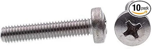 Prime-Line 9131414 Machine Screws, Metric, Pan Head, Phillips Drive, M5-0.8 X 25MM (10 Pack)