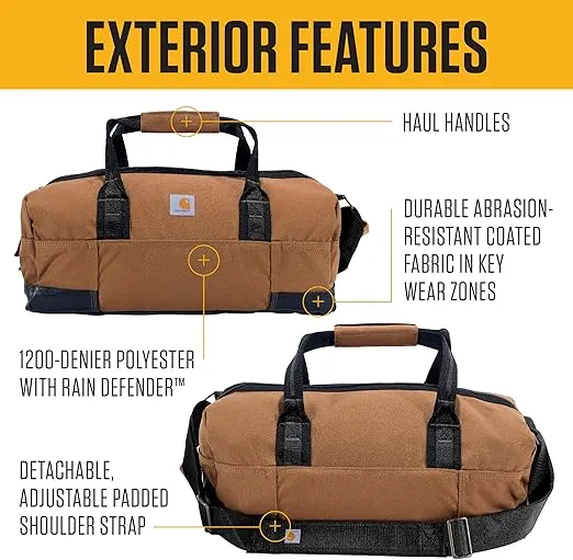 Carhartt Classic Duffels, Heavy-Duty Bag for Jobsite, Gym and Travel