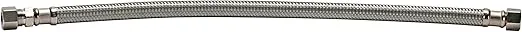 Fluidmaster B8F12 Faucet Connector, Braided Stainless Steel - 3/8 Female Compression Thread x 3/8 O.D. Copper Tubing Coupling, 12-Inch Length