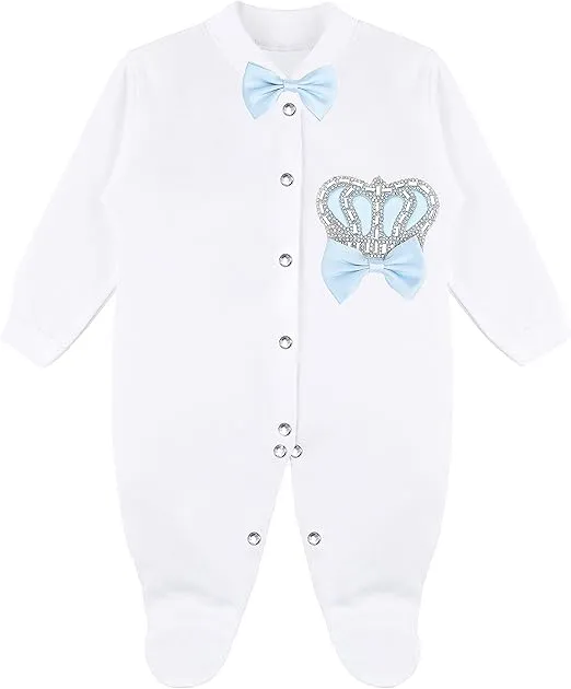 Lilax Baby Boy Newborn Crown Jewels Layette 3 Piece Gift Set