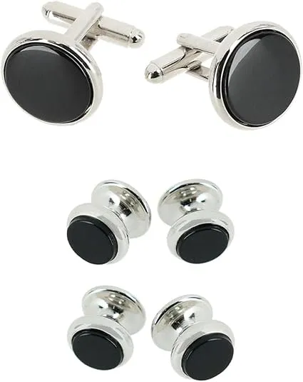 Sutton Genuine Onyx Formal Set (Cufflinks & Tuxedo Studs)