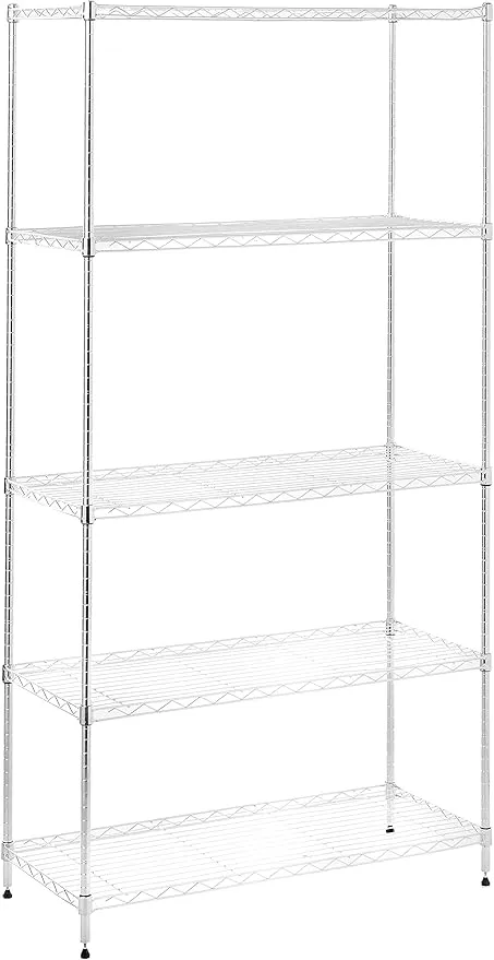 IRIS USA 5 Shelf Wire Storage Unit, Silver