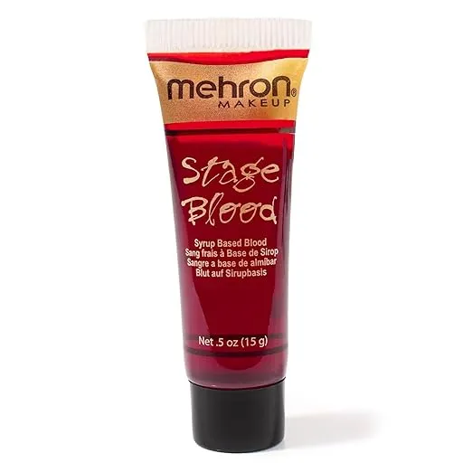 Mehron Makeup Stage Blood | Realistic Fake Blood For Halloween | Stage Blood Makeup | Made in the USA | Washable Fake Blood for Special FX, Stage & Screen, Halloween, & Cosplay (Bright Arterial)