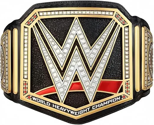 World Heavyweight Wrestling Championship Replica Title Belt, Authentic Wear Universal Championship Belt - Adult Size - 4mm