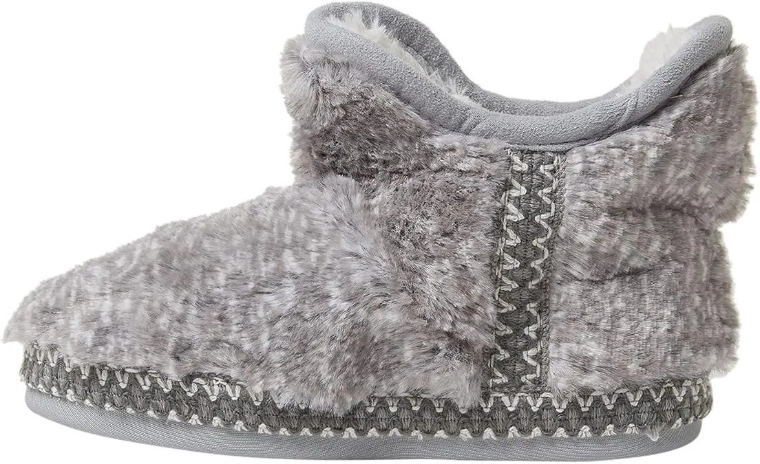 Dearfoams Kids' Charlotte Furry Bootie Slipper