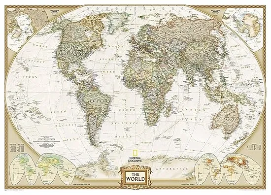 National Geographic World Wall Map - Executive (Mural: 116.25 x 77 in) (National Geographic Reference Map)