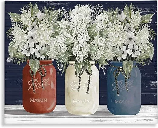 Stupell Industries Americana Floral Bouquets Rustic Flowers Country Pride, Canvas, 16x20