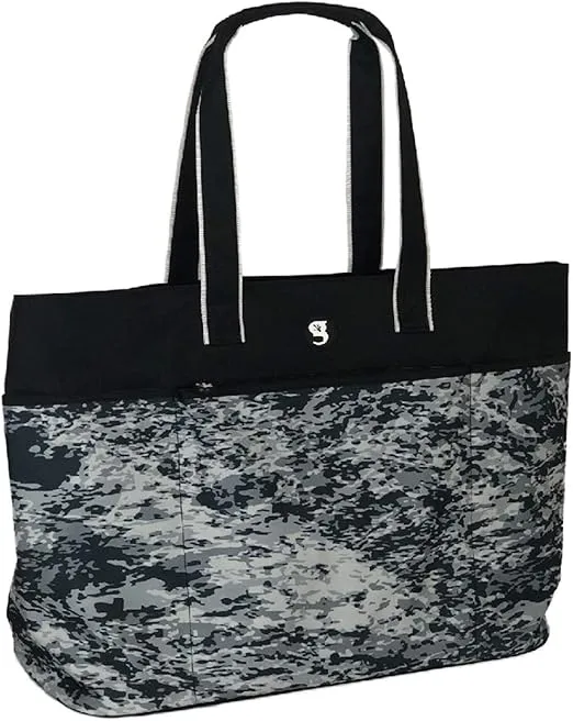 geckobrands Oversized Beach Tote – Large and Stylish Beach Bag with 4 Exterior Pockets and Zippered Internal Compartment