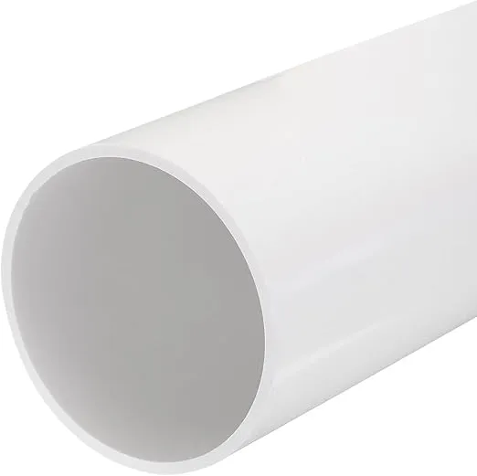 MECCANIXITY PVC Rigid Tube Round Pipe Tubing Hardware Tubing 101.6mm ID 110mm OD 20cm/8" Length White High Impact for Water Pipe, Crafts, Cable Sleeve