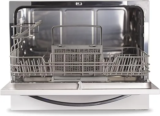 BLACK+DECKER BCD6W 6 Place Setting ENERGY STAR Portable Compact Countertop Dishwasher