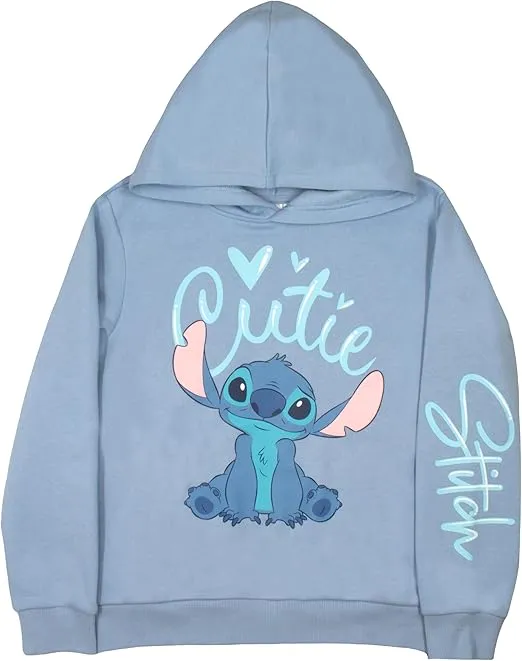 Disney Minnie Mouse, Winnie The Pooh, Lilo and Stitch Girls Pullover Hoodie for Kids