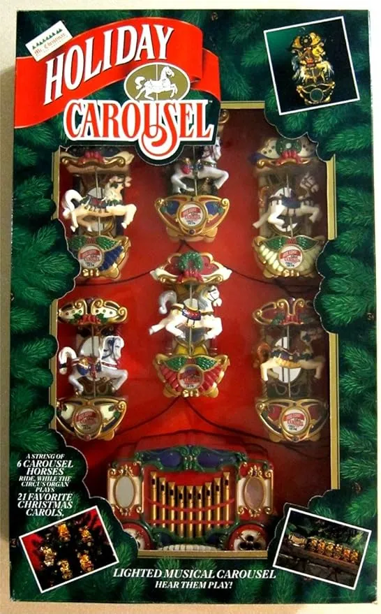 Mr. Christmas Musical Holiday Carousel String of Six Carousel Horses and Control Box by Mr. Christmas