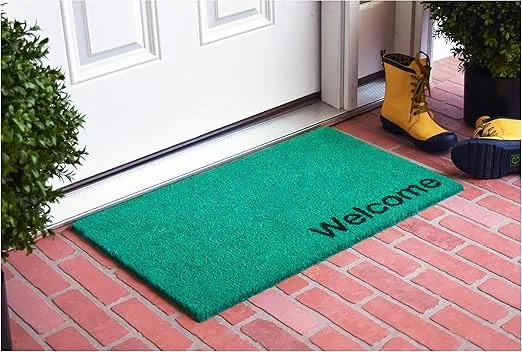 Calloway Mills AZ105792436WELC Colorido Pastel Welcome Doormat, 24" x 36", Sea Green/Black