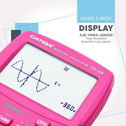 CATIGA Scientific Calculator with Graphic Functions - Multiple Modes with Intuitive Interface - Perfect for Students of Beginner and Advanced Courses, High School or College