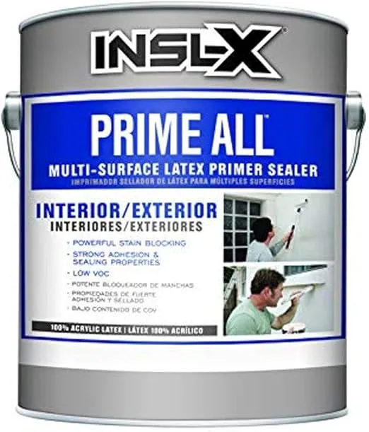 Benjamin Moore AP1000099-01 White 1 Gallon Insl-x Prime Flat Water-Based Acrylic Latex Primer, 128 Fl Oz