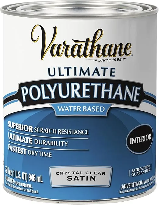 Varathane 200241H Water-Based Ultimate Polyurethane, Quart, Satin Finish