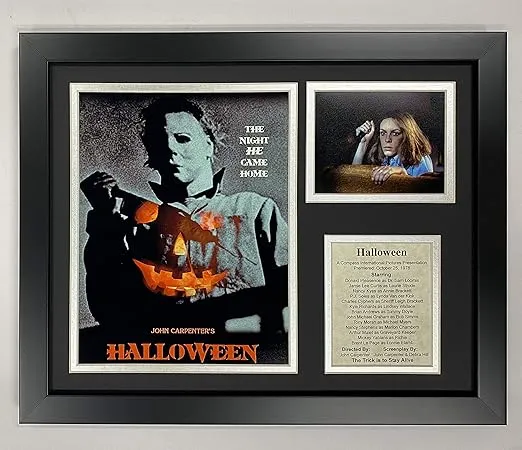 Legends Never Die Michael Myers Halloween Classic Horror Movie Collectible | Framed Photo Collage Wall Art Decor - 12"x15"