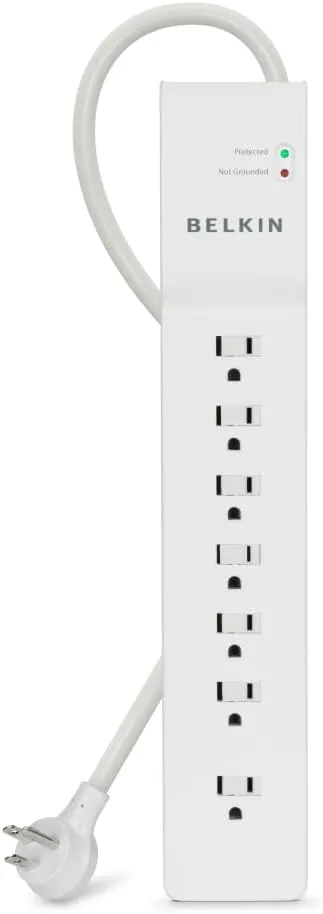 Belkin 7-Outlet Commercial Power Strip Surge Protector with 6ft Power Cord, 2160 Joules