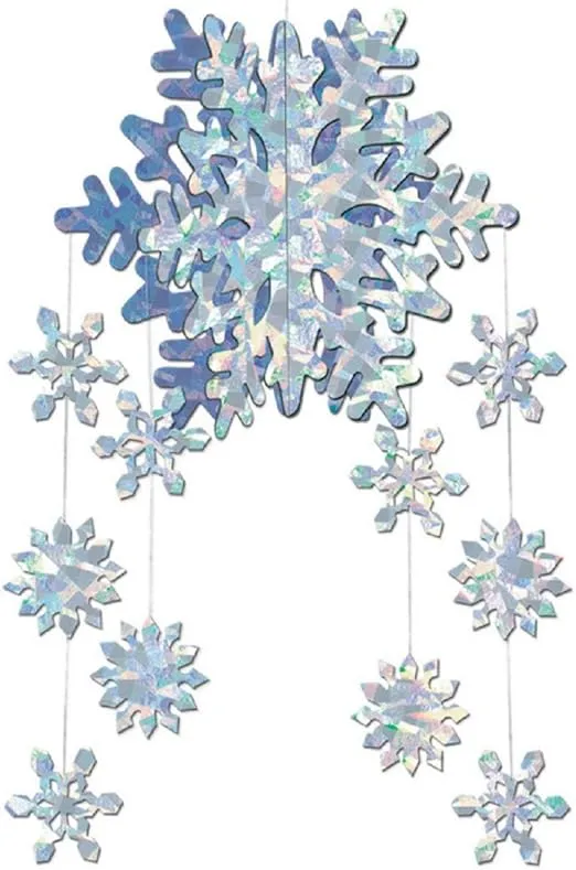 3-D Snowflake Mobile Party Accessory (1 count) (1/Pkg)