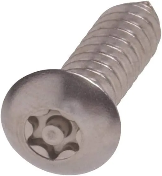 45734 10-Inch x 1-1/2-Inch Button Head Star Drive Sheet Metal Security Screw, Stainless Steel