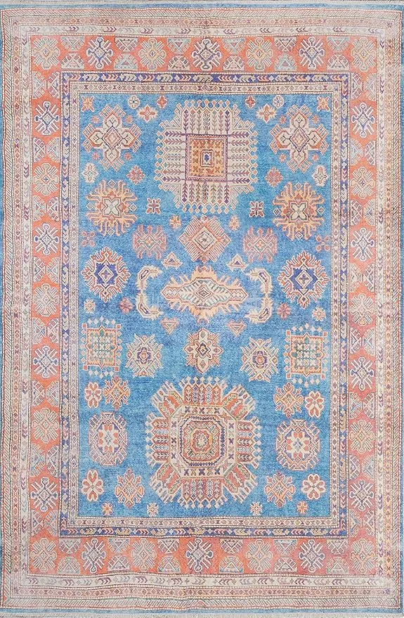 Momeni Area Rug, 5'6" X 8'6", Blue