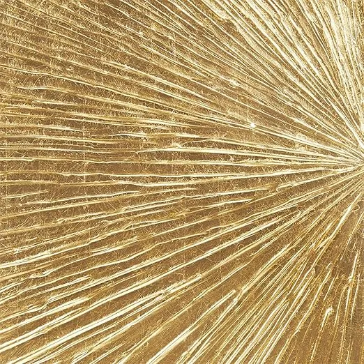 MADISON PARK SIGNATURE Sunburst Wall Art - Modern Resin Dimensional Radiant Color Hand Painted Home Décor Abstract Textured Gold 15" W x 45" H x 1.25" D 3 Piece