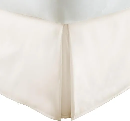 ienjoy Home IEH-BEDSKIRT-Queen-Ivory Pleated Bed Skirt