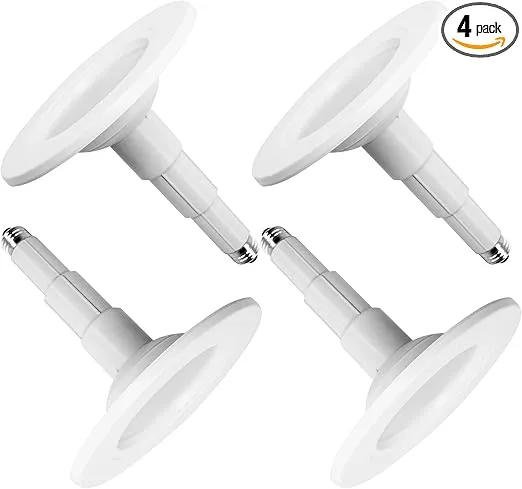 5/6 Inch LED Can Lights Adjustable Recessed Retrofit Downlight,12W=60W,5000K Daylight, 800LM,Dimmable,ETL Damp Rated Conversion kit, Recessed Lighting Install,Flat Trim, E26 Base,4-Pack