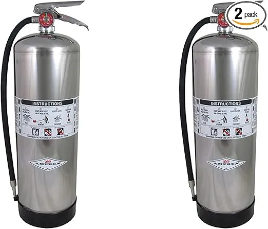 Amerex 240, 2.5 Gallon Water Class A Fire Extinguisher (2 PACK)