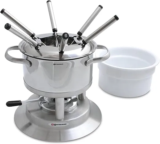 Swissmar Arosa 11 Piece Stainless Fondue Set