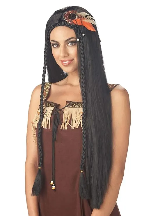 California Costumes Sexy Indian Princess Wig, Black, One Size