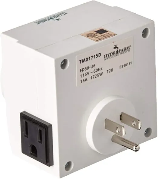 Autopilot Dual Outlet 7-Day Grounded Digital Programmable Timer, 1725W, 15A, 1 Minute On/Off