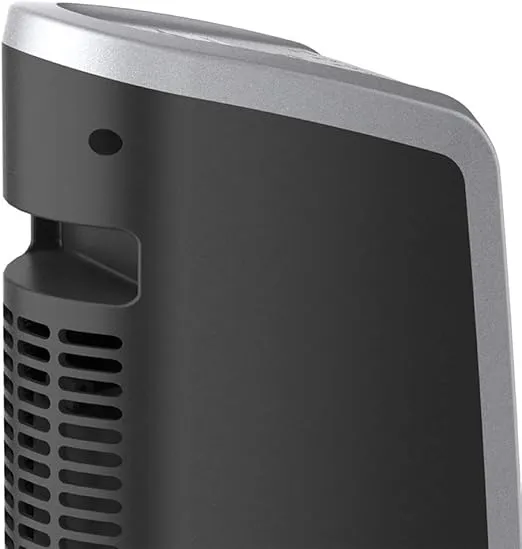 Lasko Oscillating Ceramic Tower Space Heater for Home with Adjustable Thermostat, 2-Speeds, 16 Inches, Silver, 1500W, 5309