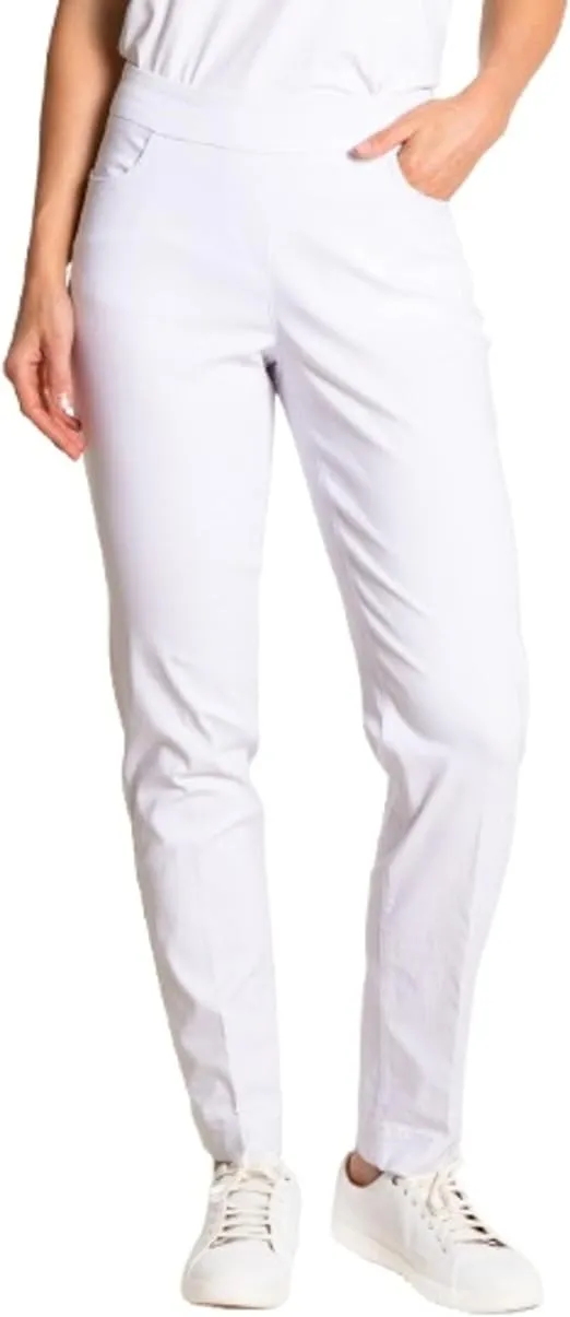 SLIM-SATION Womens Golf Apparel - Women's Regular Pull-On Straight-Leg Pant with Pockets