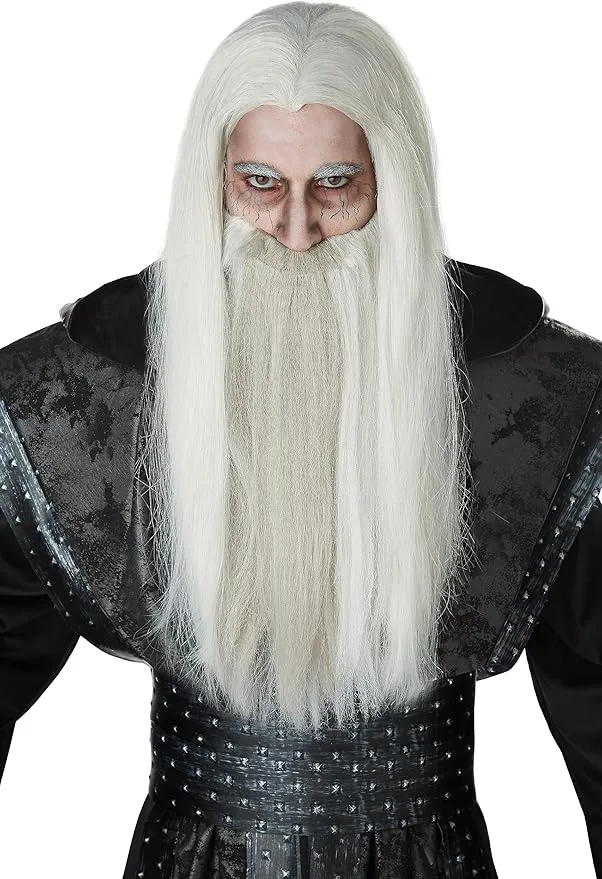 Adult Dark Wizard Wig and Beard Set