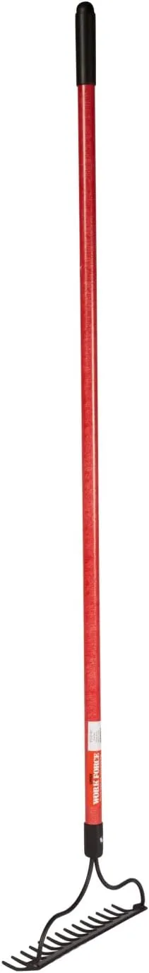 Cavex Workforce 14-Tine Bow Rake - 54" Fiberglass Handle - 16 Gauge Steel Blade